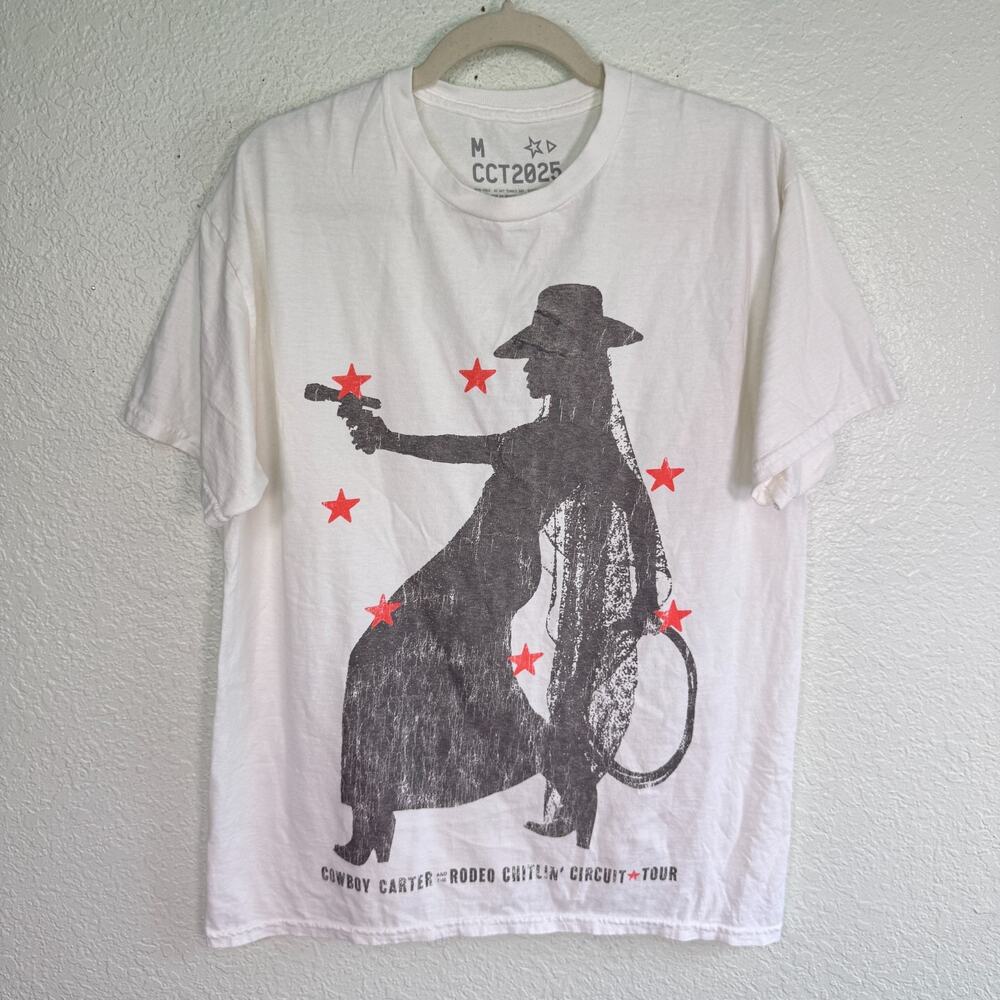 Beyonce Cowboy Carter Tour Shirt Medium Most Wanted Tee Rodeo Chitlin Merch